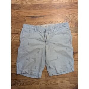 Old Navy Sailboat Print Mens Shorts Light Blue Size 31